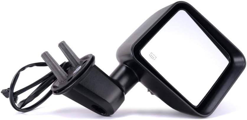 Front Power Mirror Manual Folding Heated Textured Right Passenger Side Direct Replacement Compatible With 2015-2018 Jeep Wrangler CH1321390 68249846AD 68249846AC