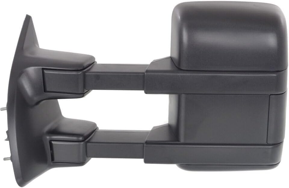 Set of 2 Front Towing Mirror Dual Glass Manual Folding Non Heated Textured Right Passenger & Left Driver Side Direct Replacement Compatible With 2008-2010 Ford F-Super Duty FO1320340