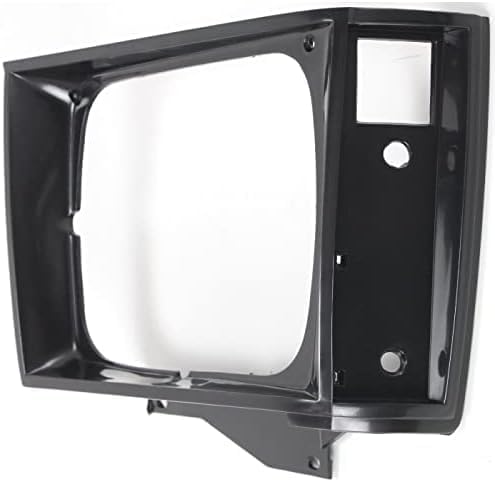 Set Of 2 Front Head Light Door Bezel Primed Left Driver & Right Passenger Side Direct Replacement Compatible With 1982-1990 S10 Pickup GM2513127 GM2512127 15653682 15653681