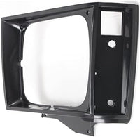 Set Of 2 Front Head Light Door Bezel Primed Left Driver & Right Passenger Side Direct Replacement Compatible With 1982-1990 S10 Pickup GM2513127 GM2512127 15653682 15653681