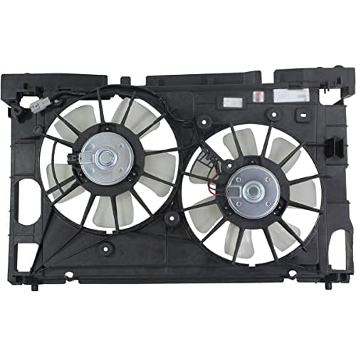 Front Radiator Dual Fan Assembly Direct Replacement Compatible with 2013-2018 Toyota RAV4 TO3115177 167110V210-PFM 167120V020 163610V340 163610V330
