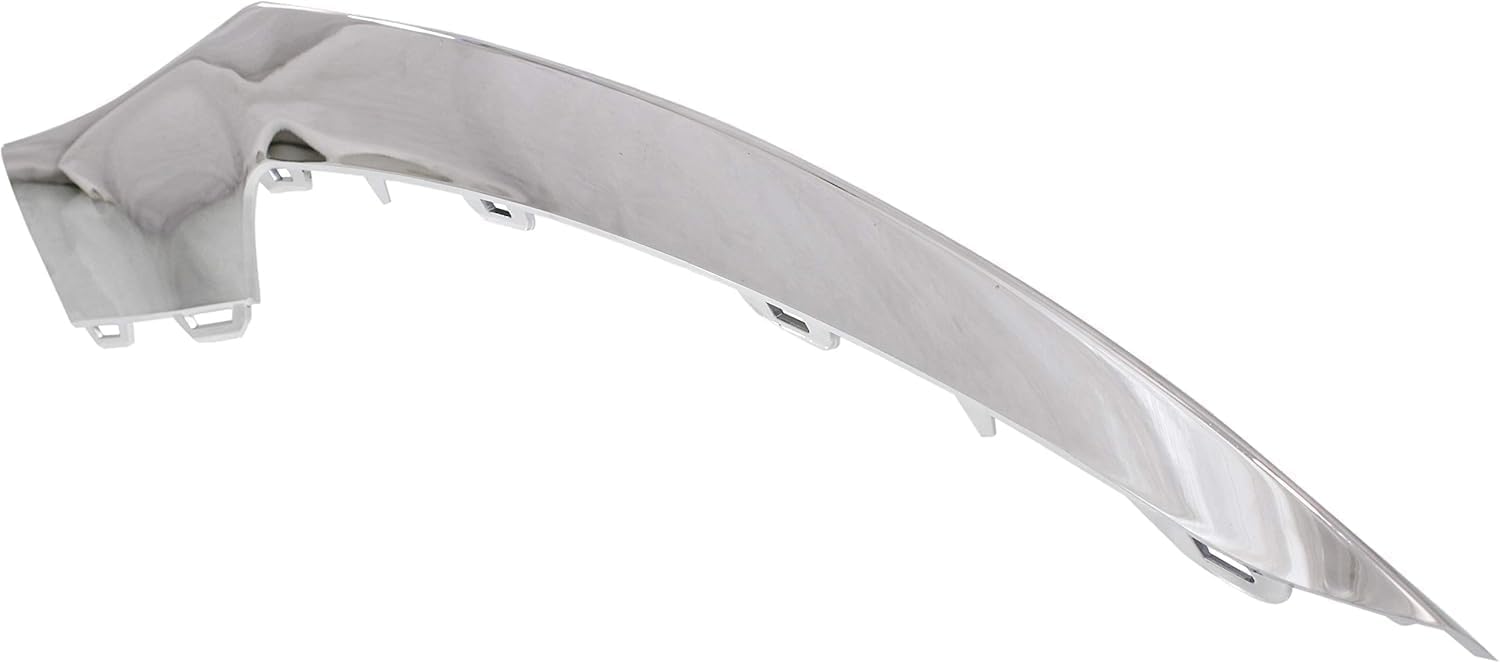 Set Of 2 Front Bumper Molding Chrome Left Driver & Right Passenger Side Direct Replacement Compatible With 2014-2017 Mercedes Benz E-Class MB1047131 MB1046131 2078850874 2078850774