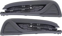 Set Of 2 Front Fog Light Cover Textured Plastic Left Driver & Right Passenger Side Direct Replacement Compatible With 2013-2015 Honda Civic HO1039113 HO1038113