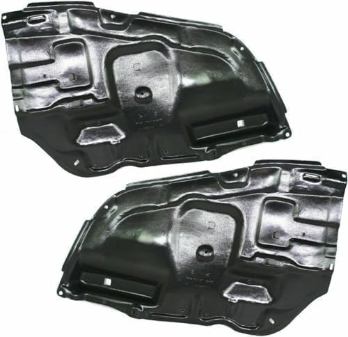 Set Of 2 Front Engine Splash Shield Under Cover Right Passenger & Left Driver Side Direct Replacement Compatible With 2005-2010 Toyota Avalon TO1228130 TO1228131 5144107011 5144207010