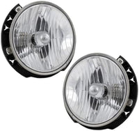 Set Of 2 Front Head Light Assembly Plastic Left Driver & Right Passenger Side Direct Replacement Compatible With 2007-2017 Jeep Wrangler / 2018 JK CH2502174 CH2503175