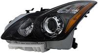 Front Head Light Assembly Left Driver Side Direct Replacement Compatible With 2011-2013 Infiniti G37 / 2014-2015 Q60 IN2502148 260601NL0B