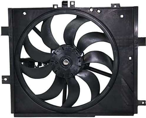 Front Radiator Cooling Fan Assembly Plastic Direct Replacement Compatible with 2012-2019 Nissan Versa / 2014-2019 Note NI3115143 214819KK0A