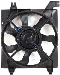 Front Radiator & A/C Condenser Cooling Fan Assembly Plastic Direct Replacement Compatible with 2006-2011 Hyundai Accent HY3115122 HY3120100 253801E100 977301E000