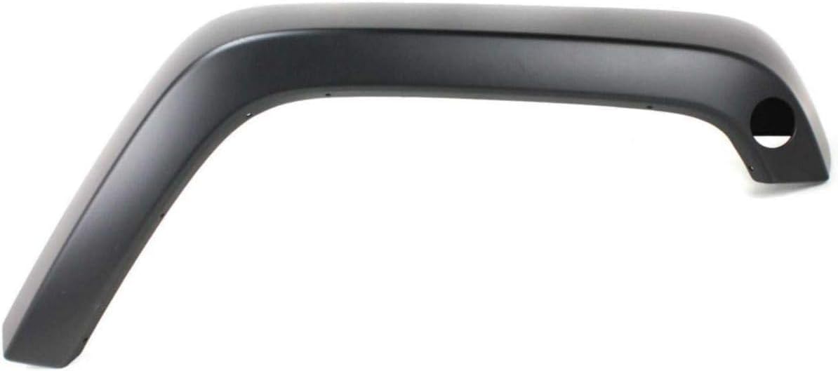 Front Fender Flare Primed With Side Marker Hole Right Passenger Side Direct Replacement Compatible With 2007-2018 Jeep Wrangler CH1269108 5KC86TZZAJ 5KC86TZZAH