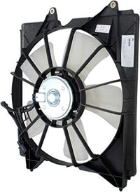 Front Radiator Cooling Fan Assembly Plastic Direct Replacement Compatible with 2008-2009 Honda Accord HO3115148 19030R77T01-PFM 19030R70A01-PF