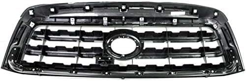 Front Grille Black Shell With Gray Insert Direct Replacement Compatible With 2008-2017 Toyota Sequoia SR5 TO1200330 531000C210C0