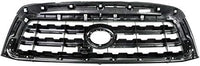 Front Grille Black Shell With Gray Insert Direct Replacement Compatible With 2008-2017 Toyota Sequoia SR5 TO1200330 531000C210C0