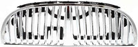 Front Grille Chrome Shell With Silver Insert Direct Replacement Compatible With 1998-2002 Lincoln Town Car FO1200349 XW1Z8200AA