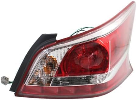 Set Of 2 Tail Light Assembly Plastic Left Driver & Right Passenger Side Direct Replacement Compatible With 2013 Nissan Altima NI2801195 NI2800195 265503TA0B 265553TA0B