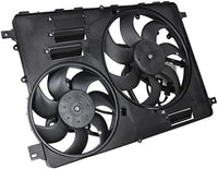 Front Radiator Dual Cooling Fan Assembly Plastic Direct Replacement Compatible with 2008-2015 Volvo S80 / 2010-2017 Volvo XC60 VO3115116 306686296 31686808