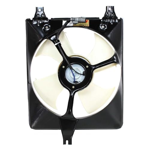 Front A/C Condenser Single Cooling Fan Assembly Plastic Left Driver Side Direct Replacement Compatible with 1998-2002 Honda Accord HO3113106 38605PAAA01