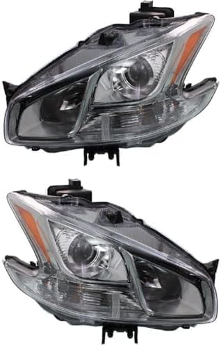 Set Of 2 Front Headlight Assembly Halogen Right Passenger & Left Driver Side Direct Replacement Compatible With 2009-2014 Nissan Maxima NI2502177 NI2503177 260609N00A 260109N00A