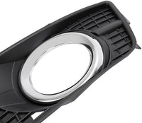 Set Of 2 Front Fog Lights Molding Primed Plastic with Chrome Trim Left Driver & Right Passenger Side Direct Replacement Compatible With 2010-2016 Cadillac SRX GM1039125 GM1038125
