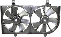 Front Radiator Cooling Fan Assembly with Air Conditioning Direct Replacement Compatible with 2002-2006 Nissan Sentra NI3115123 214814Z320