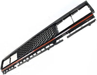 Front Grille Primed Shell And Mesh Insert With Red Molding Direct Replacement Compatible With 1983-1986 Nissan 720 NI1200118 6231084W00
