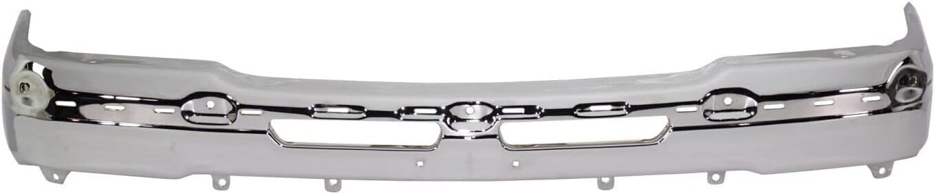 Front Bumper Chrome Steel + Upper Cover + Lower Valance + Extension Textured + Set of 4 Bracket Direct Replacement Compatible With 2003-2006 Chevrolet Silverado 1500