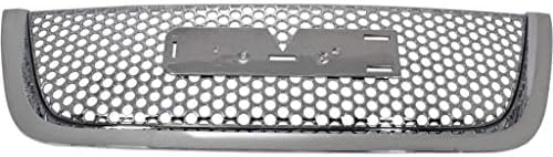 Front Grille Chrome Shell And Insert Direct Replacement Compatible With 2011-2012 GMC Acadia GM1200634 22785562