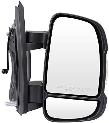 Front Mirror Manual Folding Non-Heated Textured Right Passenger Side Direct Replacement Compatible With 2014-2021 Ram Pro Master VAN CH1321376 5VE98JXWAF 5VE98JXWAE