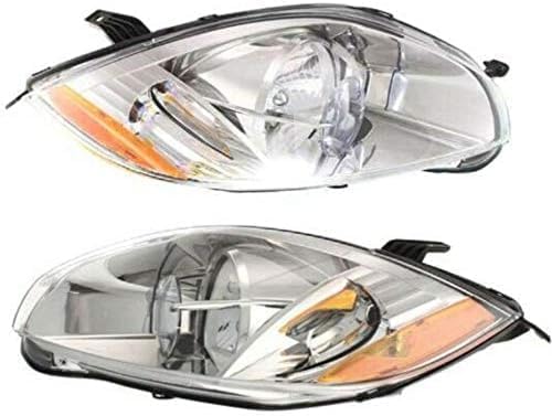 Set Of 2 Head Light Assembly Halogen Right Passenger & Left Driver Side Direct Replacement Compatible With 2006-2007 Mitsubishi Eclipse MI2502138 MI2503138 8301A507 8301A508