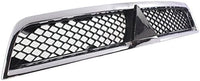 Front Grille Assembly Chrome Shell With Primed Insert Plastic Direct Replacement Compatible With 2008-2015 Mitsubishi Lancer MI1200255 7450A093