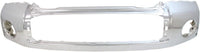 Front Bumper Steel Chrome With Park Assist Sensor Holes Direct Replacement Compatible With 2007-2013 Toyota Tundra TO1002181 521110C901