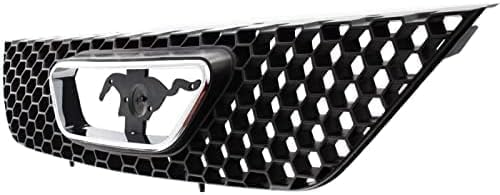Front Grille Textured Shell And Insert Without Emblem Direct Replacement Compatible With 1999-2004 Ford Mustang FO1200357 XR3Z8200AA