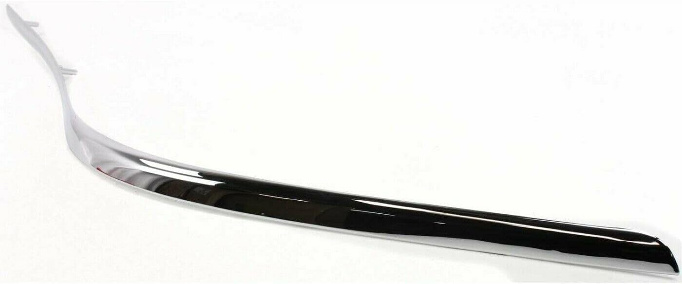 Set Of 2 Front Bumper Molding Chrome Plastic Left Driver & Right Passenger Side Direct Replacement Compatible With 1998-2002 Lincoln Town Car FO1059273 FO1058273 F8VZ17K833BA