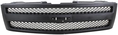 Front Grille Textured Shell And Insert + Headlight Left Driver & Right Passenger Side Direct Replacement Compatible With 2007-2013 Chevrolet Silverado 1500 GM1200578 GM2502280