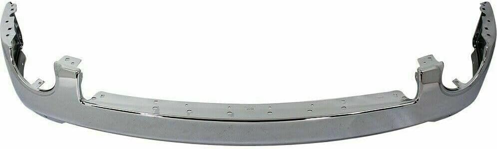AUTOS PARTS PLUS Front Bumper Face Bar Chrome Steel + Lower Valance Air Deflector Textured with Fog Light Holes Direct Replacement Compatible With GMC Sierra 1500 2007-2013 GM1015100 GM1002833