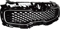 Front Grille Primed Shell And Insert Plastic With Chrome Molding Direct Replacement Compatible With 2017-2019 Kia Sportage KI1200190 86350D9010