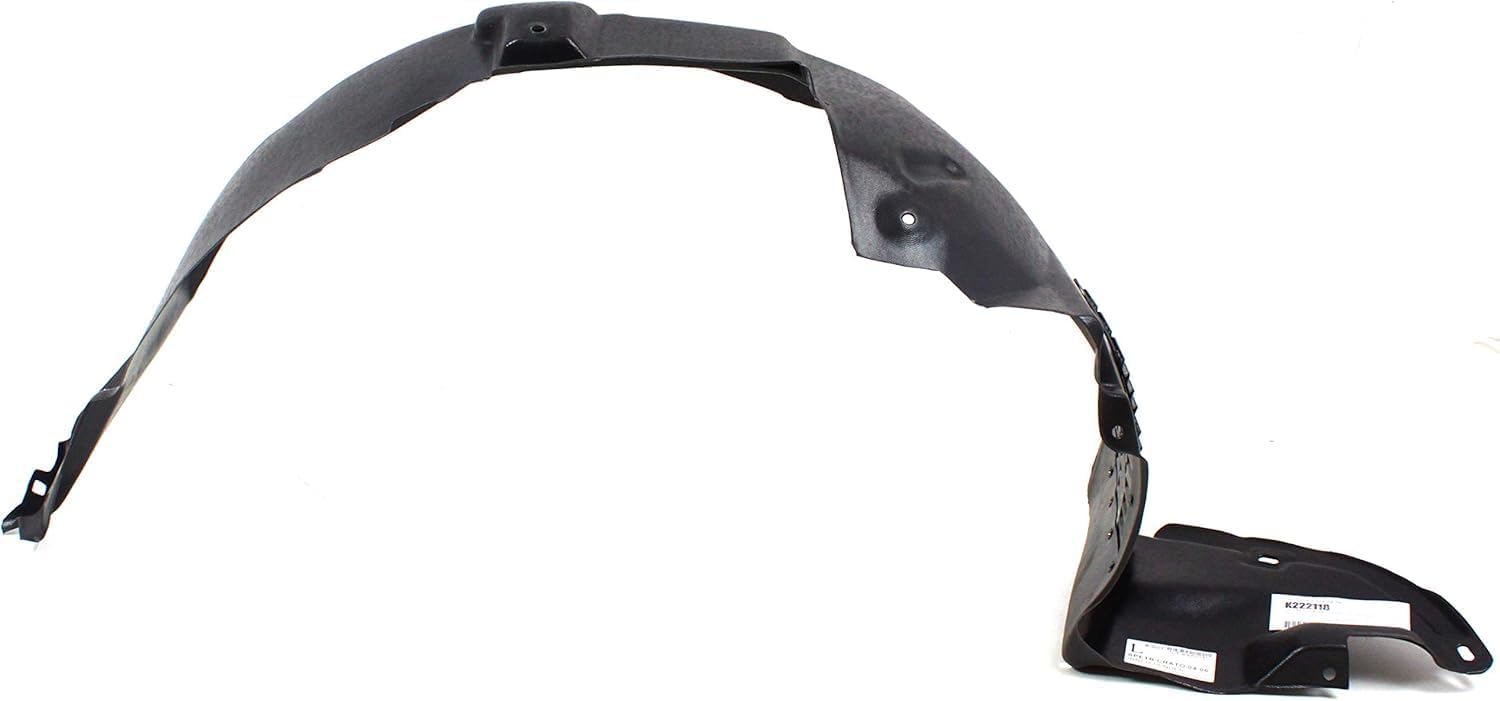Front Fender Liner Left Driver Side Direct Replacement Compatible With 2004-2009 Kia Spectra KI1250110 868112F000