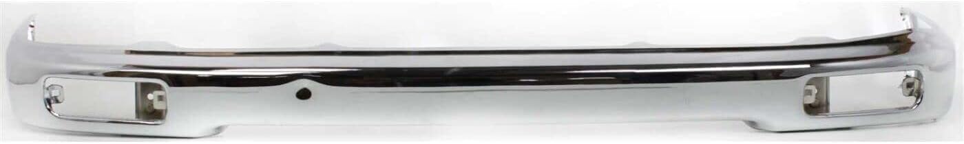 Front Bumper Face Bar Chrome Steel + Lower Valance Panel Textured Direct Replacement Compatible With Toyota Tacoma 1995-1997 TO1002154 TO1095169 5210104060 5391104041