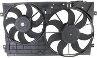 Front Radiator Cooling Dual Fan Assembly Plastic Direct Replacement Compatible with 2005-2015 Volkswagen Jetta VW3120100 1K0121207BB9B9-PFM 1K0959455ET