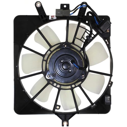 Front A/C Condenser Single Fan Assembly Direct Replacement Compatible with 2007-2008 Honda Fit HO3120100 38611PWAJ01 38615RMEA01 38616PWAJ01