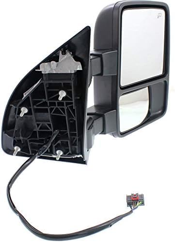 Front Power Mirror Towing Manual Folding Heated Textured Right Passenger Side Direct Replacement Compatible with 2011-2012 Ford F-Series Super Duty FO1321401 BC3Z17682BA