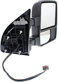 Front Power Mirror Towing Manual Folding Heated Textured Right Passenger Side Direct Replacement Compatible with 2011-2012 Ford F-Series Super Duty FO1321401 BC3Z17682BA
