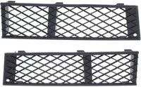 Set Of 2 Front Bumper Outer Grille Textured Plastic Right Passenger & Left Driver Side Direct Replacement Compatible With 2009-2012 BMW 7-Series BM1039115 BM1038115 51117184150