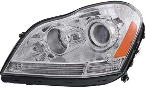 Set Of 2 Front Head Light Assembly Halogen Right Passenger And Left Driver Side Direct Replacement Compatible With 2007-2012 Mercedes Benz GL-Class MB2503202 MB2502202 1648204859