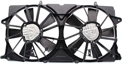 Front Dual Fan Assembly Plastic Direct Replacement Compatible with 2014-2018 Chevrolet Silverado 1500/2015-2020 Suburban GM3115291 23123635-PFM 23123633 23123634
