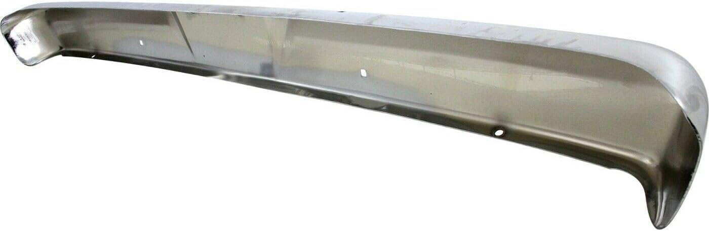 Front Bumper Chrome Steel Direct Replacement Compatible With 1967-1977 Ford F-Series FO1002102 C4TZ17757D