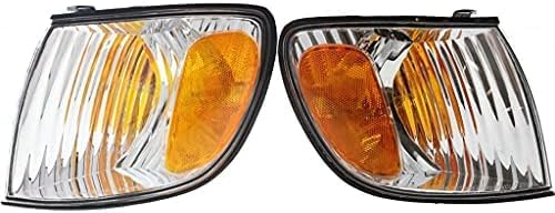 Set Of 2 Front Corner Light Assembly Plastic Left Driver & Right Passenger Side Direct Replacement Compatible With 2001-2003 Toyota Sienna TO2531138 TO2530138 8151008020 8152008020