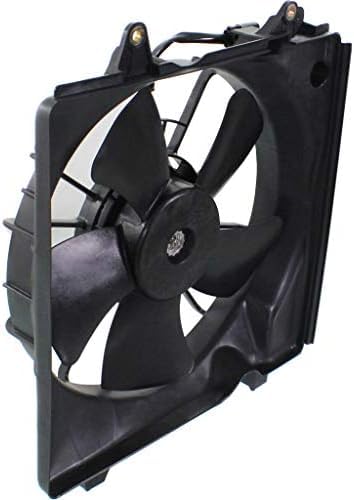 Front Radiator Cooling Fan Assembly Plastic Direct Replacement Compatible with 2012-2015 Honda Civic HO3115158 19030R1AA01-PFM