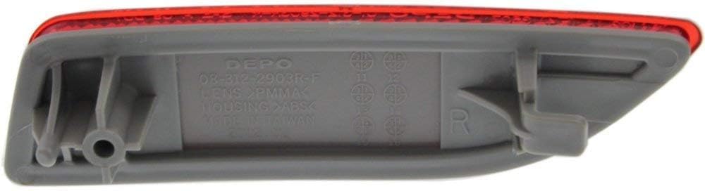 Rear Bumper Reflector Right Passenger Side Direct Replacement Compatible With 2011-2013 Toyota Corolla ‎‎‎‎TO1185102 8192002030