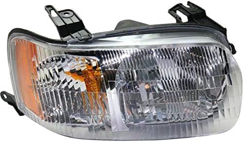 Set Of 2 Front Head Lights Assembly Halogen Plastic Left Driver & Right Passenger Side Direct Replacement Compatible With 2001-2004 Ford Escape FO2519103 FO2518103