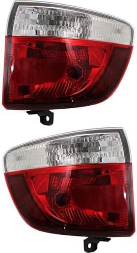Set Of 2 Tail Light Outer Assembly Right Passenger & Left Driver Side Direct Replacement Compatible With 2011-2013 Dodge Durango CH2805103 CH2804103 55079136AG 55079137AG